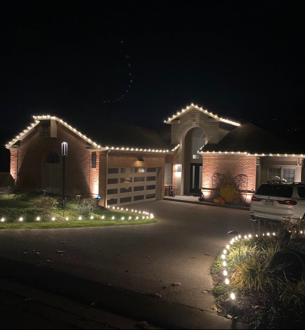 Custom landscape lighting for McMurrary homes